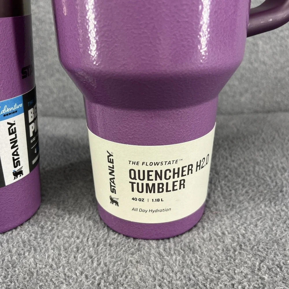 Stanley 40 oz Quencher H2.0 Tumbler Hammertone Lilac & Beer‎ Pint 16 oz Purple